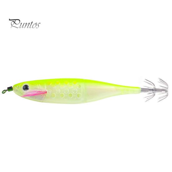 

12 см/10 г светящаяся приманка в виде креветки с крючком для ловли кальмара, реалистичная бионическая искусственная приманка для ловли соленой воды, пресноводного окуня, судака, форели, рыболовные принадлежности жёлтый