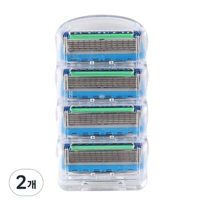 Ernie Gillette Proglide Fusion 5-ply Razor Blade Blue, 4 Packs, 2 Pieces ,Korean Razor Blade