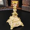 European Style Vintage Candlestick Holder Gold Finish Decorative Candle Holder  For Dining Table