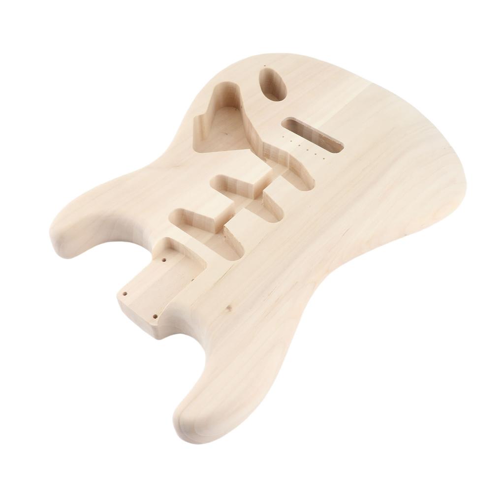 Unfinished Electric Guitar Body Walnut Wood Blank Triple Single Pickup Hole Guitar Body Replacement