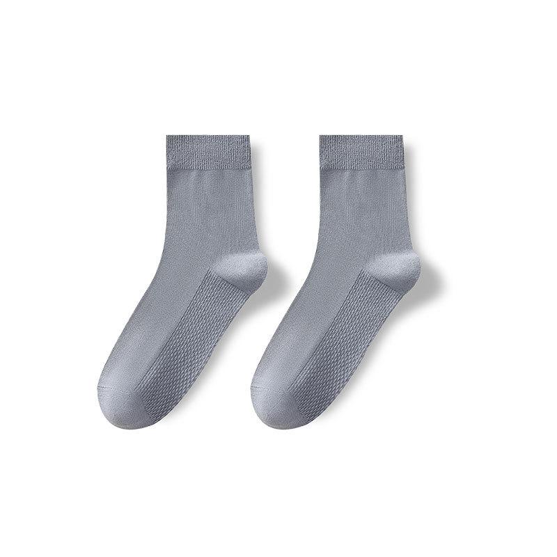 Men's Pure Cotton Socks for Spring and Autumn, Anti-odor and Sweat-absorbing, Short Socks, Medium Socks, All-season, Antibacterial and Casual Cotton