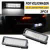 2 Pcs Car LED License Plate Lights 12V Working Lamp Replacement Car Light For VW GOLF 4 5 6 7 6R Passat B6 Lupo Scirocco Polo
