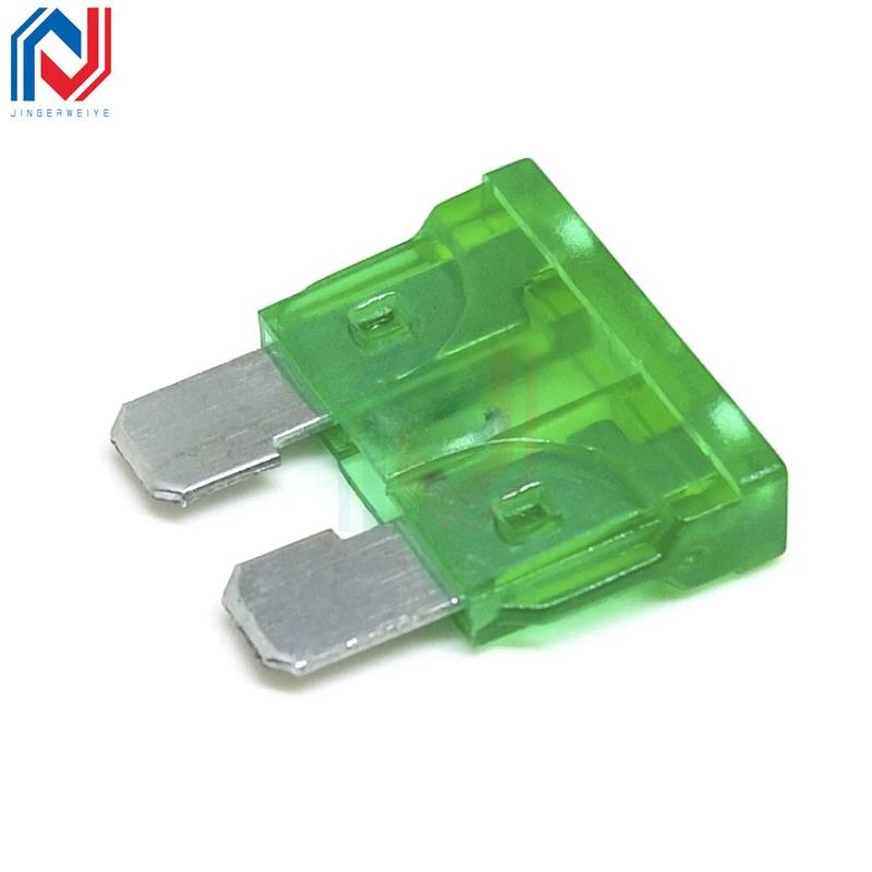 10Pcs/Lot Inser Auto Car Fuse 1A 2A 3A 5A 7.5A 10A 15A 20A 25A 30A 35A 40A ZINC Pins Mini Small Medium Big Size Fuse Holders1