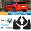 4Pcs Car Mud Flaps, Splash Guards Mudguards With Hardware Kits All-weather Anti-aging Front And Rear Wheel Mud Guards Compatible For Escape 2020