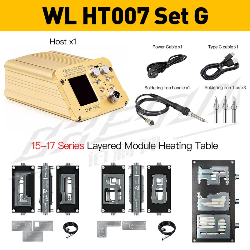 WL Intelligent Heating Separator Heating Table For iPhone X-17Pro Max Motherboard Layer Face ID Repair Welding Station Tools Set