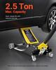 Low Profile Floor Jack, 2.5 Ton Capacity, Aluminum & Steel Racing Floor Jack with Dual Pistons Quick Lift Pump, Hydraulic Trolley Car Lift for Sedans