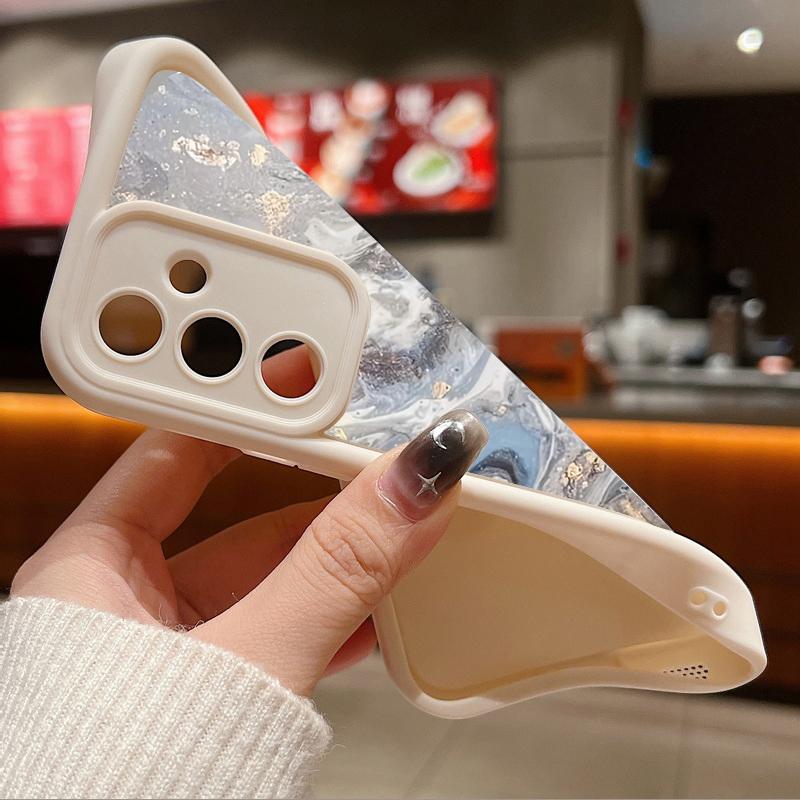 Sea Wave Pattern Shockproof Case For Samsung S24 FE S23 Ultra S22 S21 A16 A55 A15 A35 A54 A25 A34 A14 TPU Lens Protection Soft Matte Phone Cover