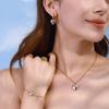 Yori Valentine's Day Gift Charm Smooth Stainless Steel Metal Heart Love Necklace Earrings Waterproof Women Accessories Gift