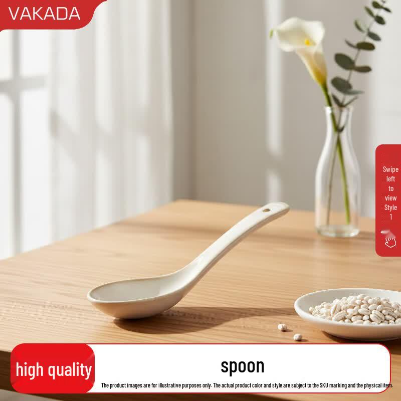 VAKADA Ceramic Small Soup Spoon