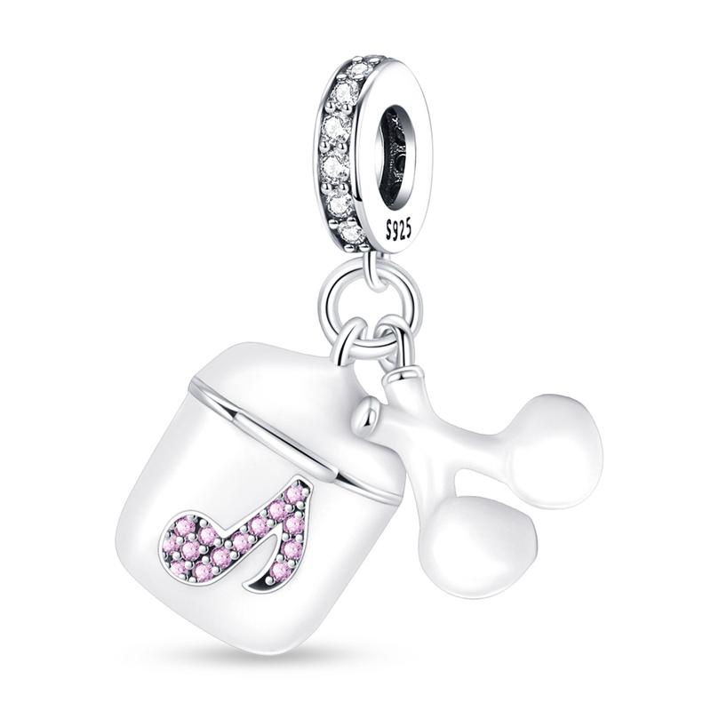 Charms Copper Art Music Theme Series Beaded Pendant For 3Mm Original Bracelet Necklace Women'S Luxury Exquisite Jewelry Gift