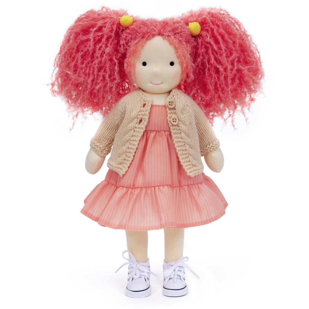 BlissfulPixie Waldorf Doll Handmade Doll Caroline 30cm Soft Girl Cute Stuffed Animal Best Doll for Kids -