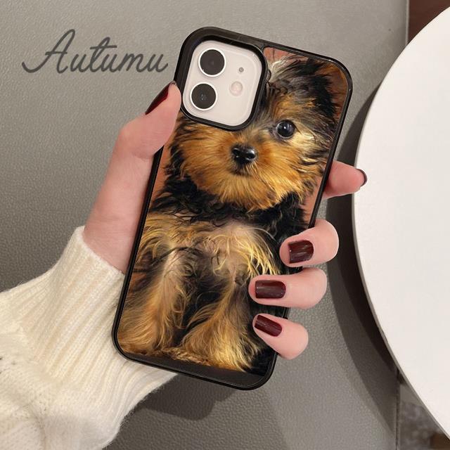 Yorkshire Terrier Dog Puppy Phone Case for iPhone 11 12 13 14 Pro Max Mini X XR XS SE 2020 6 7 8 Plus Samsung S21 S22 Shell