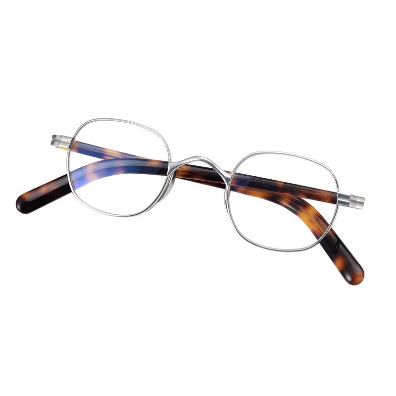 Retro Artistic Pure Titanium Unisex Myopia Glasses Frame for Small Faces