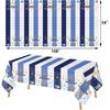Fancy Land 3Pcs Hanukkah Tablecloth Happy Hanukkah Disposable Plastic Table Cover Blue and White Chanukah Decorations with Menorah Star of David for
