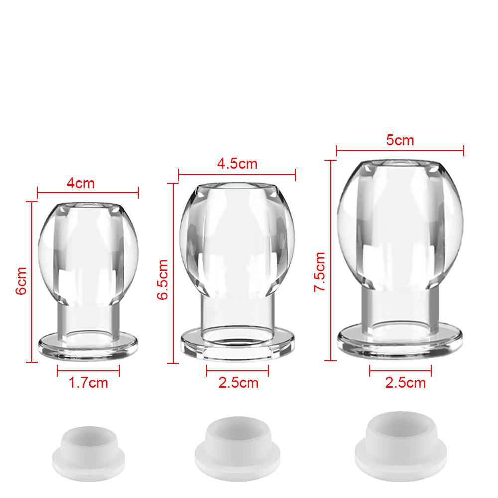 Anal Dilator Transparent Enema Sex Toys Vagina Butt Plugs For Women Men Gay Hollow Anal Plug Anal Speculum Plug Adult Sex Toys