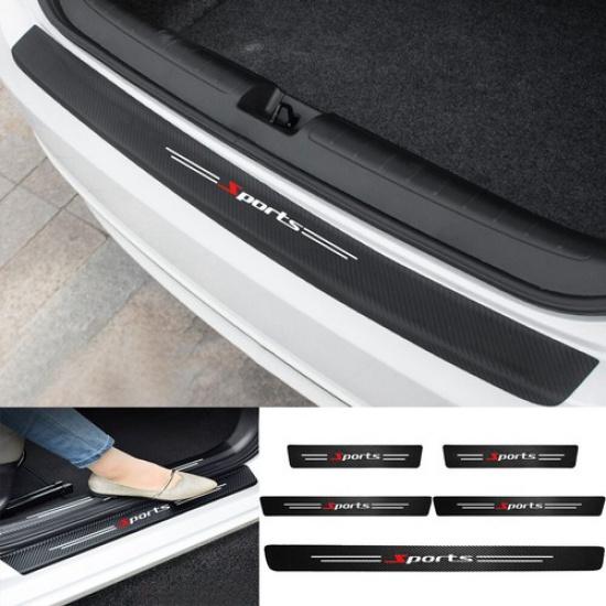 Car Door Sill Cover Scuff Plate Stickers Rear Bumper Decal Protector Accessories