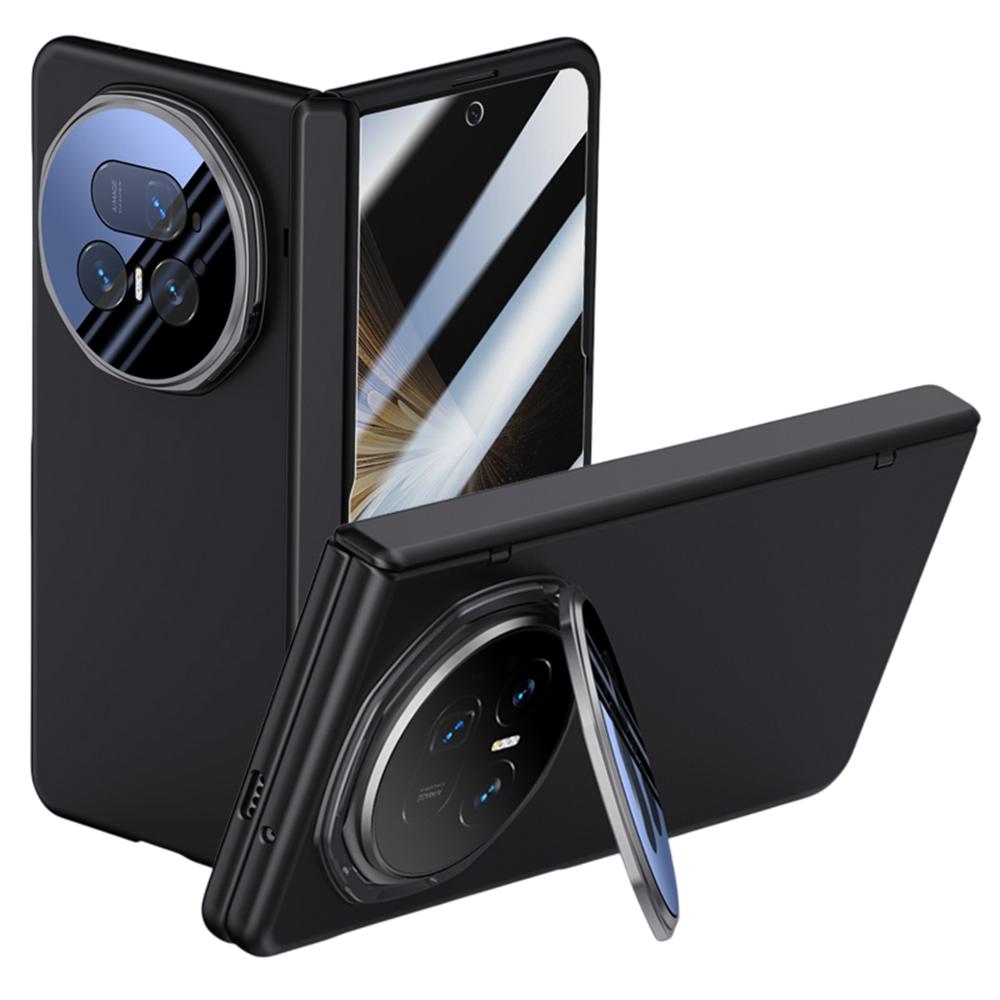 Für Honor Magic V5 5G Hülle PC Hart Handyhülle mit Anti-Spion-Folie, Linsenrahmen Ständer