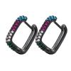 Hoop earrings gold color silver color small hoop earrings crystal women rainbow earrings Fashion jewelry wholesale VE144