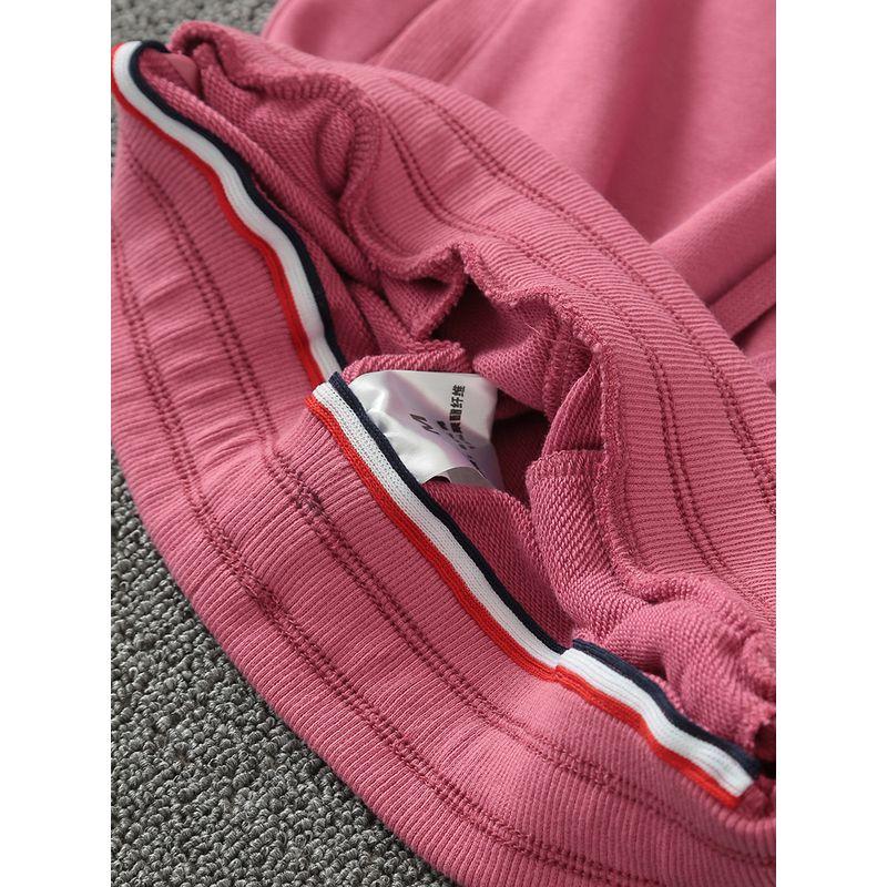 Watermelon Red Sports Pants Female 2025 New Spring and Autumn Casual Ankle-Tied Sweatpants Women's Spring and Autumn Ladies Autumn Pants