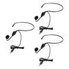 3Pcs 3.5 mm Screw Plug Wired Head Condenser Microphone Headset Mic for Shopping Guide Guider