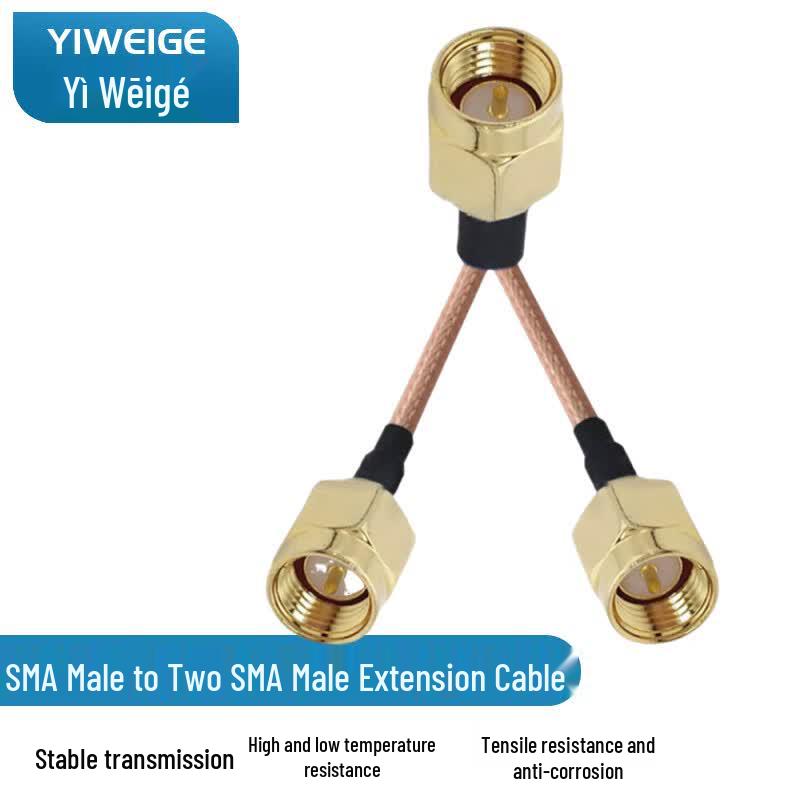 YWG SMA To Dual BNC Male RF Adapter Cable