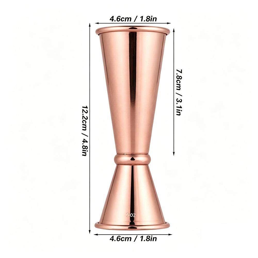 2pcs 304 Stainless Steel Cocktail Shaker Double Sided Bar Measuring Cup Premium Double Jigger Bar