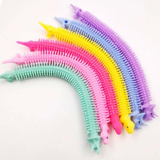 3Pcs Stretchy Fidget String Toy Dog Dinosaur Horse Caterpillar Stress Relief Toy Anti-Anxiety Easter Children's Day Classroom Exchange Birthday Party