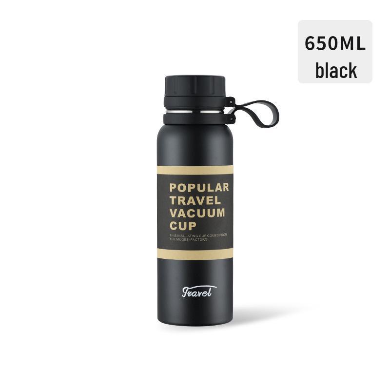 Large Capacity Insulated Tea Infuser & Sports Water Bottle - Stainless Steel, Portable, Unisex 650ml
