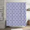 Blue White Tile Pattern Shower Curtain Waterproof Home Decor Bathroom Decoration 180x240cm TPU Material High Density Printing