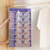 Oboustranný závěsný úložný vak na spodní prádlo, na kolej, domů, do šatníku, závěsný na zeď, skládací vak, organizér na spodky a ponožky