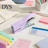 Office Workspace Accessories Mini Handheld Stapler, with Ergonomic Curved Design, Macaron Stapler for Paper Colored Compact Metal Daily Document