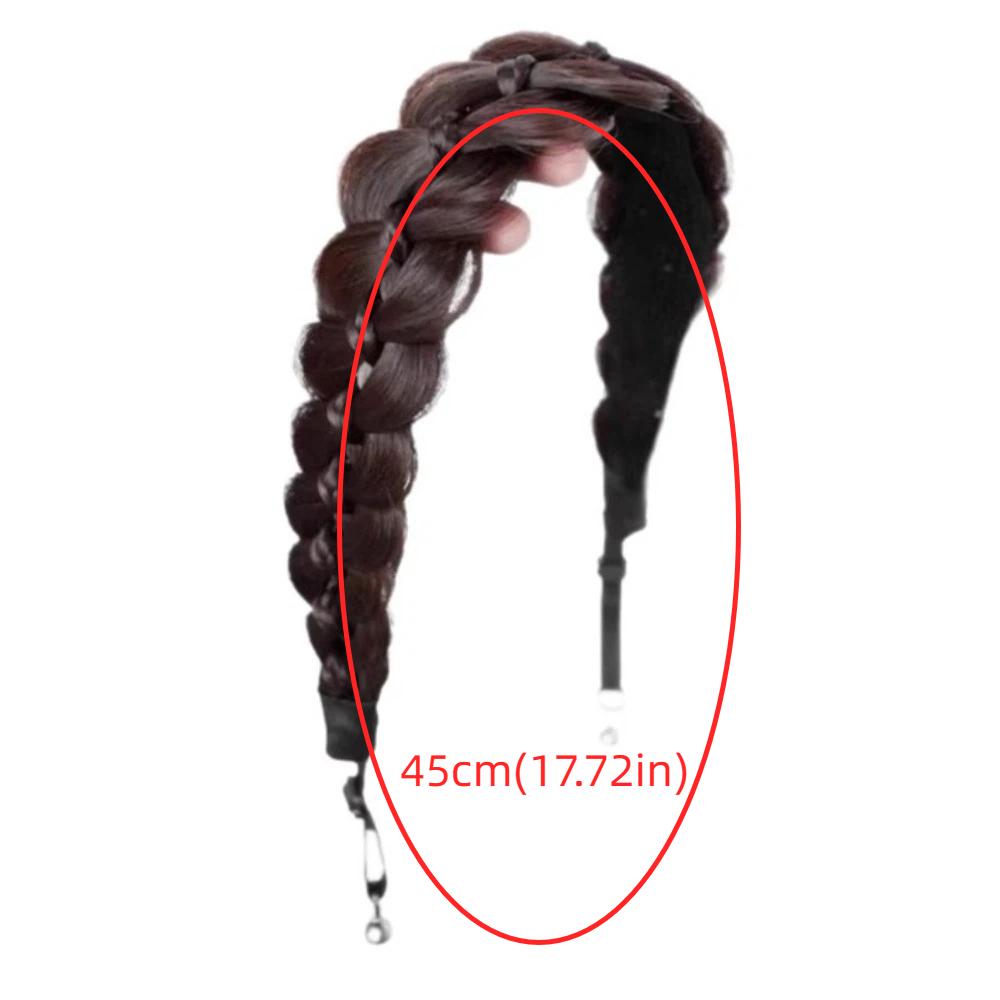 Magnetic Braided Headband Wig Headwear Retro Head Hoop Fishbone Braids Hair Bands Party