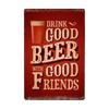 Beer Vintage Metal Tin Sign Chic Home Bar Cafe Poster Wall Decor Art Plaque Pub Tavern Retro Decorative Plates 20*30 CM