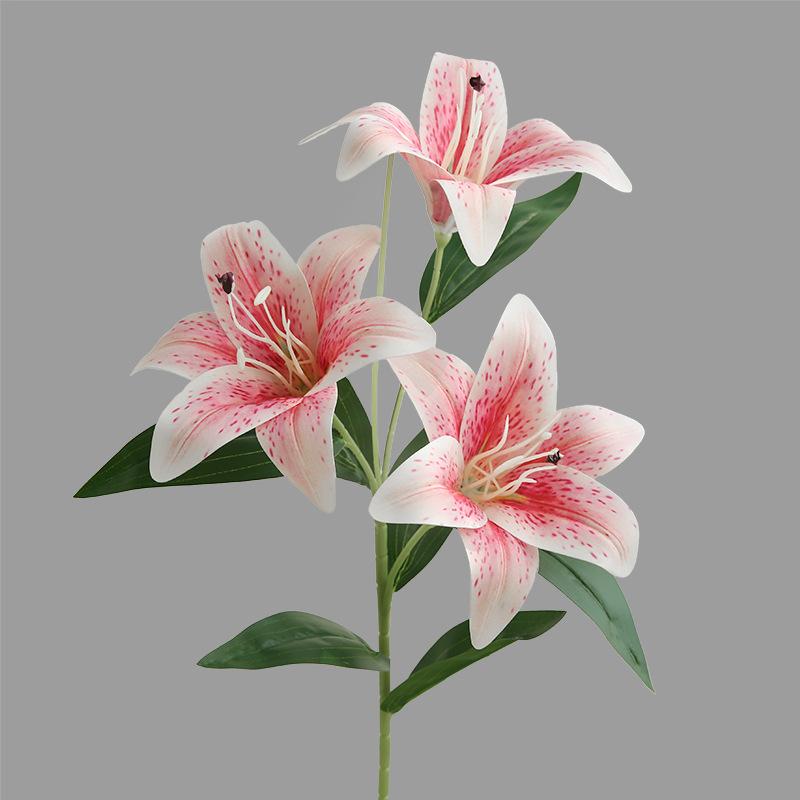 

1Pc/Pack Lily Home Decor Artificial Flower Professional Hotel Decoration Modern Minimalist Soft Furnishing Decorative Ornaments 1pc