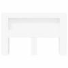 Headboard Cabinet with Storage White Engineered Wood