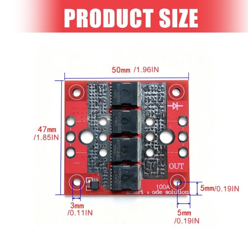 100A Low Dropout No Ground No Forward Limit Anti Back Flooding Charging Industrial High Current Ideal Diode Module