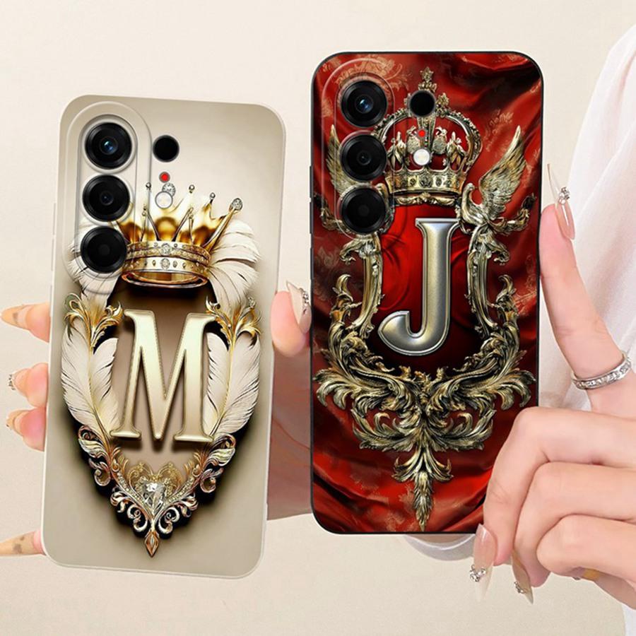 For Teno Camon 50 CN5 Phone Case Initial Letter A To Z Silicone Soft Back Cover For Tecno Camon 50 Pro 2026 Coque Alphabet Capa