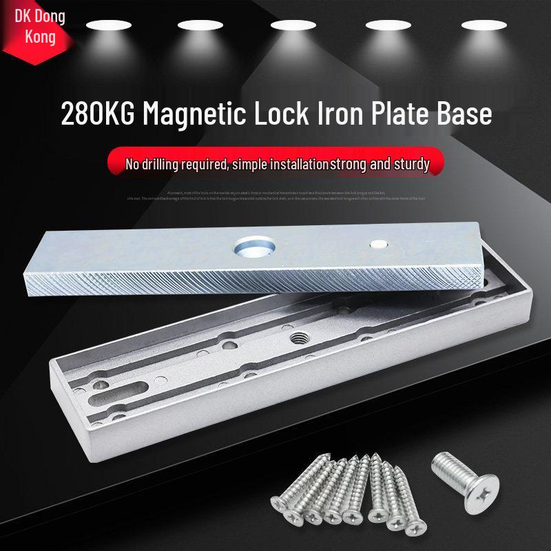 

DK Dongkong Magnetic Lock Surface-Mounted Base Bracket & Solenoid Lock Clip 60 Magnetic Lock Base (Excludes Iron Plate)