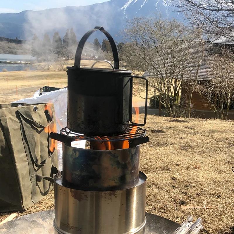 Outdoor Pot Coffee Maker Kettle Portable Lightweight Camping Cooking Pot 1.2L Cup For Camping Hiking Backpacking Boiling Water