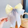 Rainbow Bow Braided Hair Clip for Girls - Cute Hair Accessory with Ribbon Hairpin