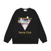 American Trendy Brand Casablanca Crew Neck Sweater Hoodie Men's Couple Ins Autumn and Winter Thickened Long-sleeved Women's T