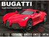Haodi A3201 Black Night Bugatti Model with Sound & Light, Pull-Back Action, and 4 Opening Doors