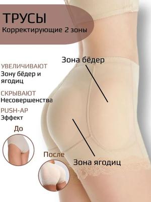 Hip-lifting Pants For Women, Hip-enhancing And Body-shaping Underwear With Lace Edges And Hip Pads, Boxer Pants For Body Shaping And Control