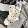Harajuku Vintage Middle Tube Socks Knitted Snow Boot Socks New Women Socks  Autumn Winter