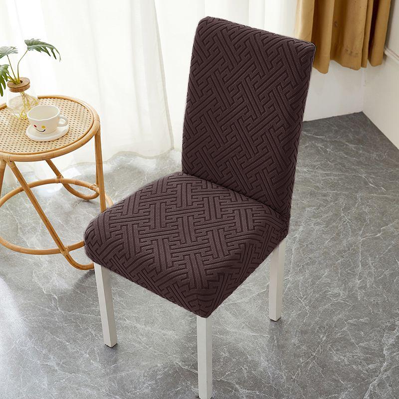 Jacquard Dining Chair Cover Stretch Anti-dirty Chair Covers Home Decor Kitchen Seat Slipcover for Banquet Party Wedding