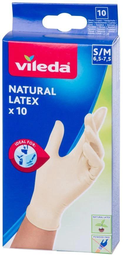 Vileda Disposable Latex Gloves Size 10 Pcs