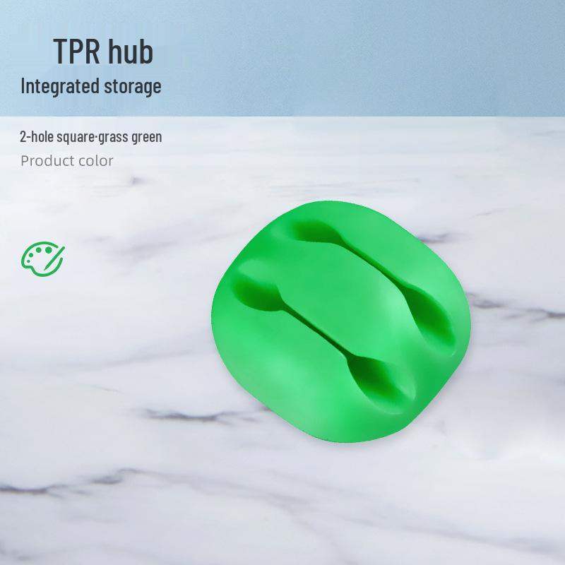 Multi-Hole Self-Adhesive Cable Organizer and Power Cord Holder