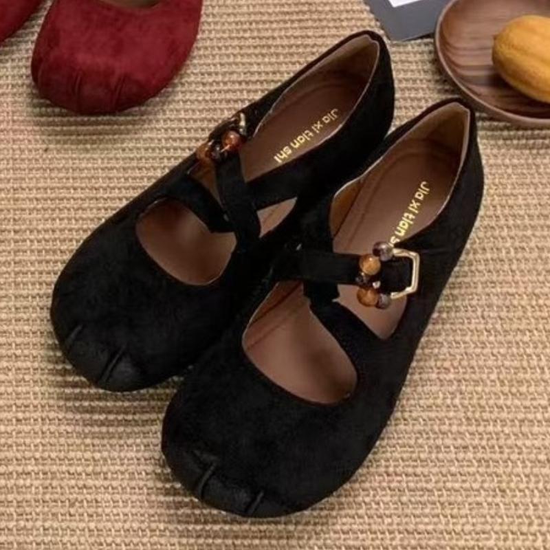 

Модные Элегантные Туфли Мэри Джейн на Плоской Подошве с Пряжкой из Бусин на Шнуровке, Женская Мода, Круглый Носок, Дизайнерская Обувь на Перекрестной Шнуровке, Удобные Лоферы с Мягкой Подошвой 35 чёрный