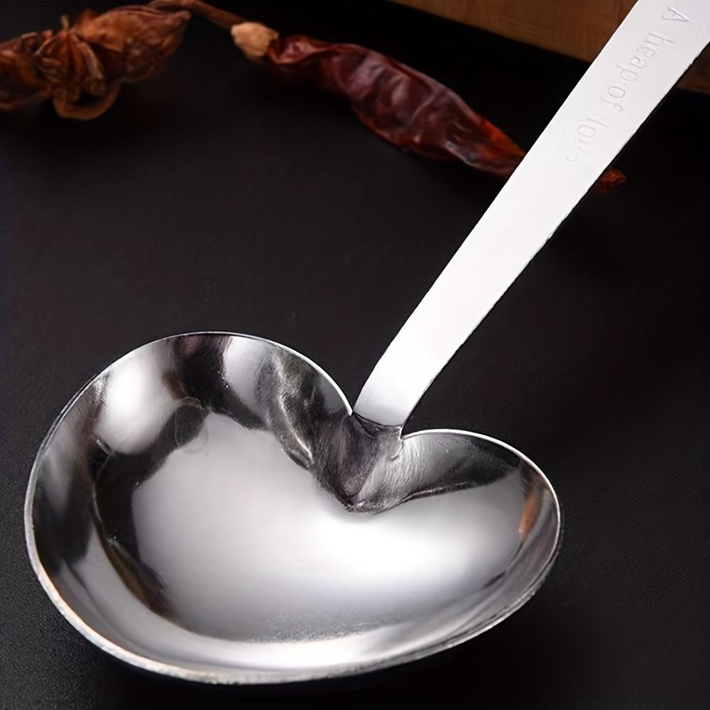 2sets 4pcs/set Kitchen Seasoning Spoon Stainless Steel Heart Measuring Spoon Baking Tool