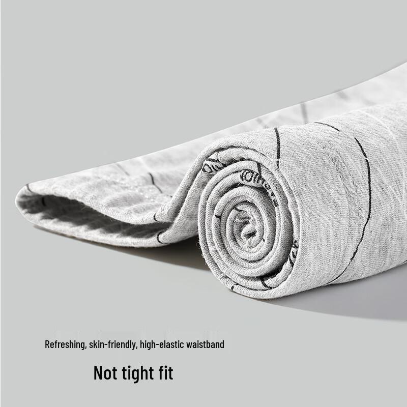 Hengyuanxiang Men's 7A Antibacterial Cotton Boxer Briefs